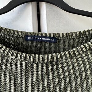 Brandy Melville Olive Ribbed Sweater